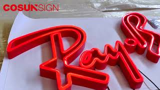 Cosun red Epoxy Resin Letter Sign [upl. by Ulrich]