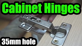 How to install Concealed Cabinet Hinges 35mm Forstner bit Mounting [upl. by Anilehcim]