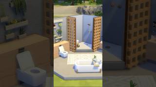 Modern Boho Bathroom in Sims 4 shorts simsbuilder thesims4 sims4 sims4build bathroom [upl. by Amoritta]