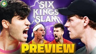 Sinner vs Alcaraz  Djokovic vs Nadal  6 Kings Slam 👑  Final Preview amp Predictions [upl. by Enyale]