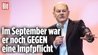 Olaf Scholz spricht sich für allgemeine Impfpflicht aus [upl. by Felicle]