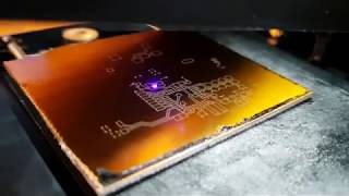 Laser exposing a PCB with Velleman Vertex Nano [upl. by Negah336]