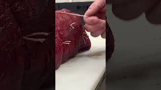 Butchers knot how to moose wildgame hunting deer caribou moosemeat butcher butchery roast [upl. by Louella]