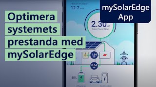 Optimera systemets prestanda med mySolarEdge  Sweden [upl. by Dnalor888]