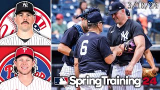 New York Yankees vs Philadelphia Phillies  Spring Training Highlights  31824 [upl. by Adnilab705]