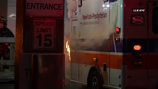 Ambulance Fire at Bellevue Hospital ER  Manhattan NYC 101823 [upl. by Skylar]