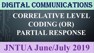 CORRELATIVE LEVEL CODING OR PARTIAL RESPONSEJNTUA JuneJuly 2019 [upl. by Cathrine537]