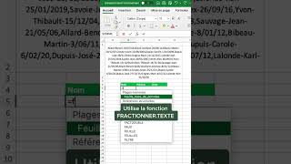 Comment fractionner du texte sur plusieurs cellules sur Excel [upl. by Aihtela]