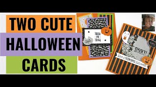 Create Two Adorable Halloween Cards [upl. by Esiouqrut]