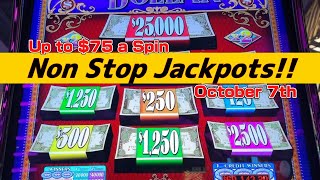 Non Stop Slot Play on Oct7th🤩 Slot Machine at Yaamava Casino 赤富士スロット [upl. by Haldi]