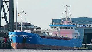 coaster FLUVIUS TEIGN 8PLU IMO 9279020 Emden merchant vessel cargo seaship KüMo [upl. by Asiuol]