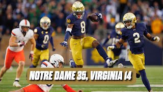 quotThe angriest weve ever seen Marcus Freemanquot — Reaction from Notre Dames 3514 win vs Virginia [upl. by Matthews652]