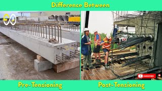 Difference Between PreTensioning and PostTensioning Concrete [upl. by Kirsch]