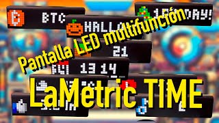 LaMETRIC Time Pantalla LED para tu escritorio o tus videos lametric pantallaled [upl. by Ahsaeym]