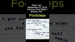 Pearl Jam Footsteps 91524 Fenway Park Night 1 Boston MA music pearljam rock grunge live pj [upl. by Notsuoh232]