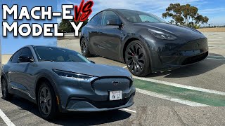 Ford Mustang MachE vs Tesla Model Y  Which One Should You Buy [upl. by Rockel633]