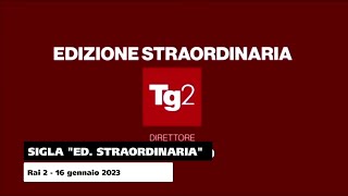 Tg2  Sigla quotEdizione Straordinariaquot  16 gennaio 2023 [upl. by Spatz941]