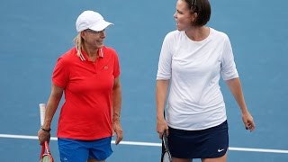 NavratilovaDavenport v ClijstersMajoli highlights  Australian Open 2016 [upl. by Donadee]