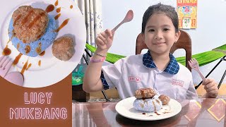 Mukbang  Ăn cơm với bánh thịt hình trái tim [upl. by Melton749]