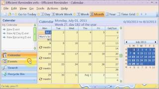 How to Use Efficient Reminder  Calendar and Appointment Manager [upl. by Wrench]