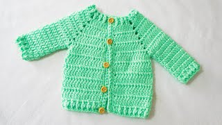 🌈Saquito a Crochet para bebé UNISEX Pullover Suéter chaqueta TODAS LAS TALLAS [upl. by Andy]