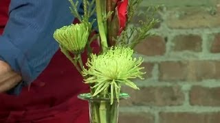 How to Decorate a Tall Vase  Floral Design [upl. by Enomor]