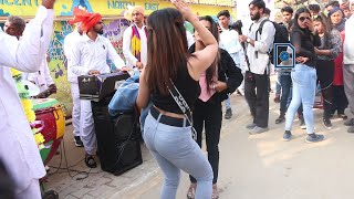 Delhi Girls dancing with Nagada beats at Surajkund Mela [upl. by Ylurt]