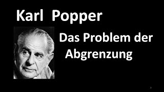 4b 1Teil  Erkenntnistheorie 2020  Karl Popper quotDas Problem der Abgrenzungquot [upl. by Natanoy]