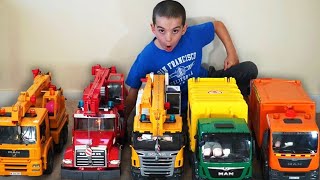 Crane Toys for Kids  Crane Truck Pretend Play  Trucks  COMPILATION  JackJackPlays [upl. by Veno]