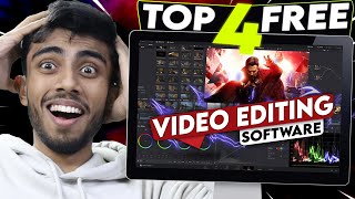 TOP 4 BEST amp Completely FREE Video Editing Software For PCLaptop Without Watermark🔥 Basic to VFX⚡ [upl. by Tem334]