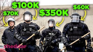 Why Some American Police Make Surprisingly High Salaries  None Of The Above [upl. by Ariaec]