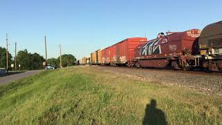 KCS 4785 mixed freight train Rosenberg Texas 4252021 [upl. by Eatnoed]