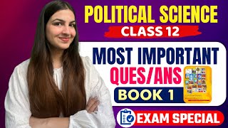 Class 12 Political Science Most Important Question Answers  Book1  For Boards 2024 cbse class12 [upl. by Schiro]