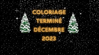 coloriage terminé décembre 2023 bonne année 2024 [upl. by Adolpho]