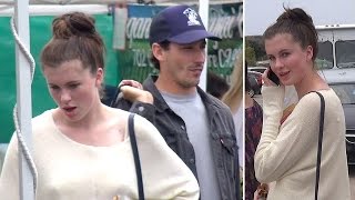 EXCLUSIVE  Ireland Baldwin And BF Jon Kasik Shop Together In Malibu [upl. by Savell390]