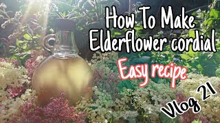 Elderflower Cordial Step By Step Easy To Make Recipe [upl. by Fenn]