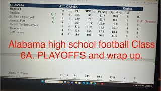 Alabama High School Football Class 6A season wrap up and PLAYOFFS [upl. by Randy840]