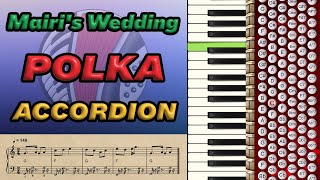 Mairis Wedding Irish Music Polka  Accordion Tutorial [upl. by Inot]