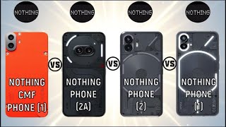 Nothing CMF Phone 1 vs Nothing Phone 2a vs Nothing Phone 2 vs Nothing Phone 1  Full Features [upl. by Ecnahs847]