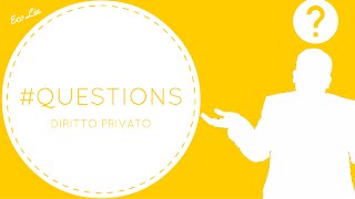 I CONTRATTI Diritto privato Question1 [upl. by Enileqcaj217]