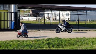 Aprilia RS 125 VS Blata 40cc pocket bike [upl. by Lebbie806]