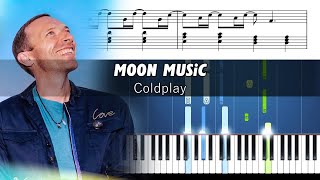 Coldplay  MOON MUSiC  Piano Tutorial with Sheet Music [upl. by Atilamrac]