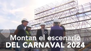 Comienza el montaje del escenario del Carnaval de Las Palmas de Gran Canaria 2024 [upl. by Leonor]