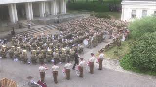 Massed Bands Rehearsal Wellington Barracks May 1 2019 [upl. by Anaujnas]