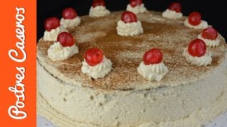 Tarta casera de café con whisky sin alcohol Recetas para navidad [upl. by Oflodor879]