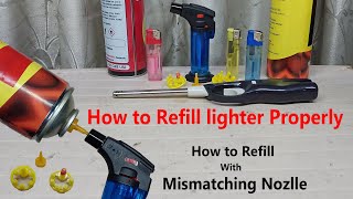 How to refill Gas LighterHow to refill Cigarette Lighter How to refill Lighter [upl. by Katya]