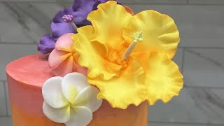 How to make fondant flowers WITHOUT WIRES  Cake decorating tutorials  Sugarella Sweets [upl. by Kwok267]