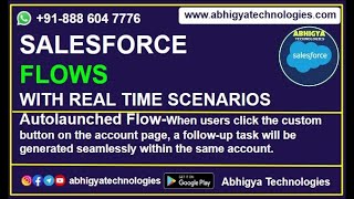 FlowsAutolaunched FlowWhen users click the custom button on the account page call the flow [upl. by Dent]