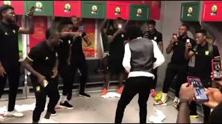 Qatar world cup 2022 cameroon vs Brazil 10 coach Rigobert song celebrates the victory [upl. by Sidnee394]