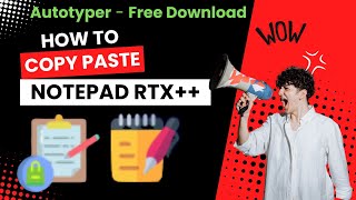 NotepadRTX Autotyper  Image to Notepad RTX copy paste  Notepad PlusPixcel Download [upl. by Ehman932]